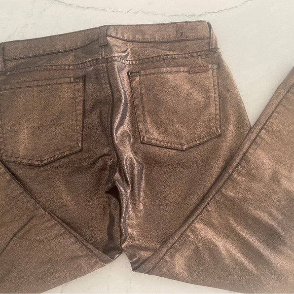 7 FOR ALL MANKIND BRONZE CROPPED JEANS - Picture 8 of 11